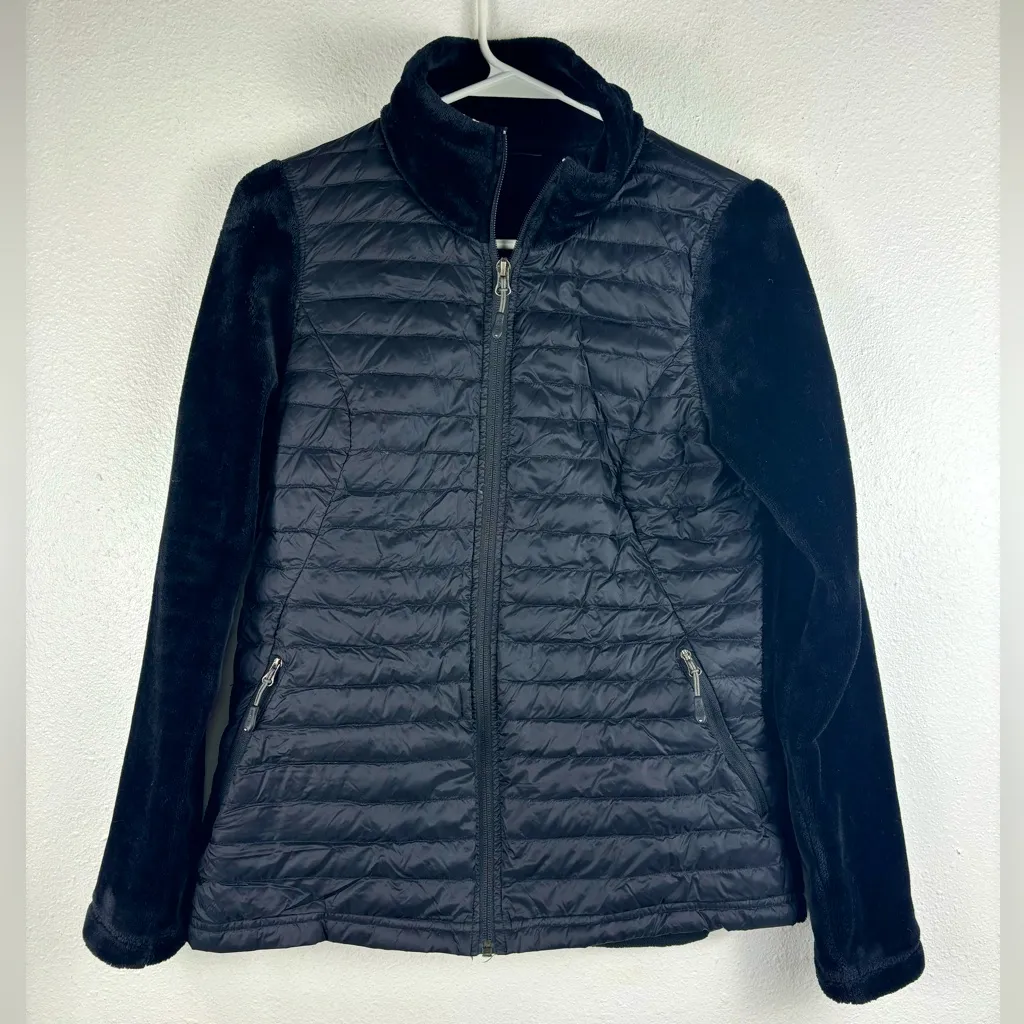 32 Degrees S Stormy Night Mixed Media Plush Quilted Lightweight Jacket Black - Image 2