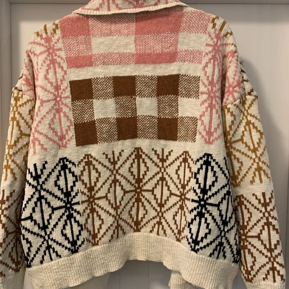 Fate Open Style Cardigan Size Small Pockets Pink - Image 7