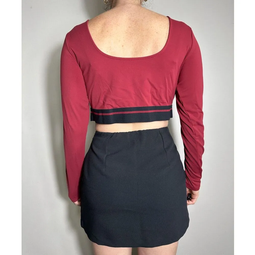 JOY LAB Red Longsleeve Workout Crop Top Size XL - Image 2