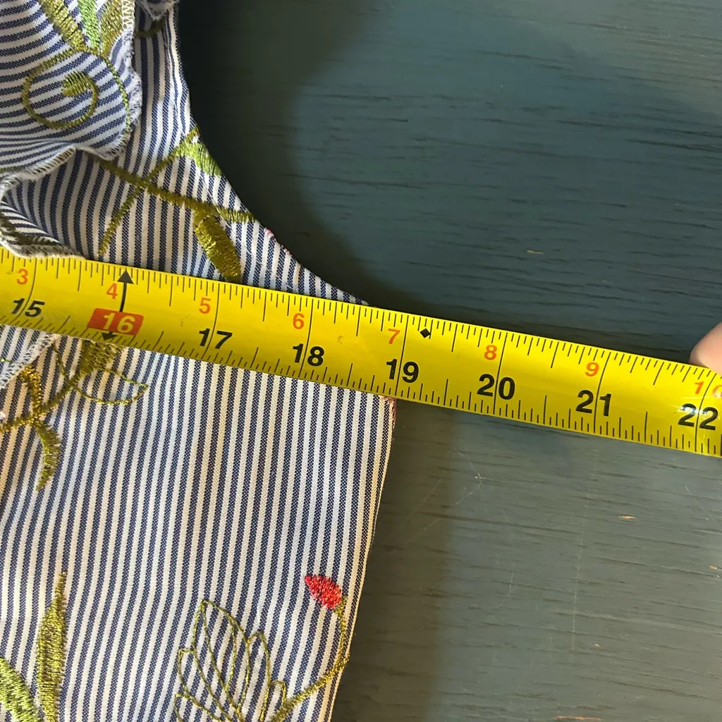 BCBGeneration Striped Floral Embroidered Top - Image 12