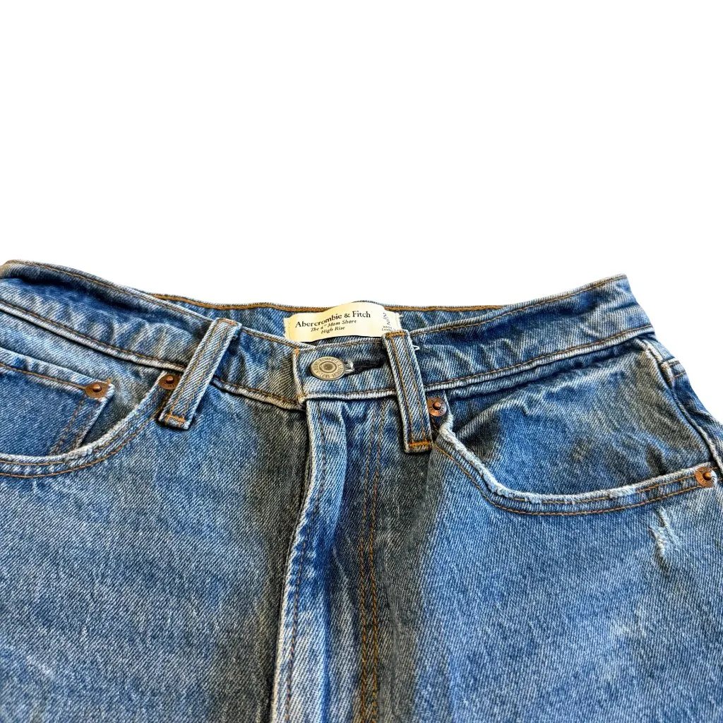 Abercrombie & Fitch The 4" Mom Short High Rise Denim Jean Curve Love Size 2 26 - Image 2
