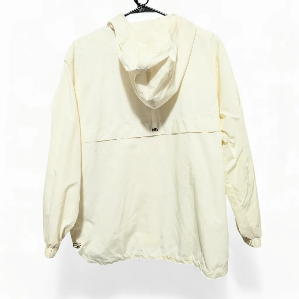 Nils Skiwear Ivory Hooded Anorak Jacket Size 6 Lightweight Windbreaker Casual White - Image 6