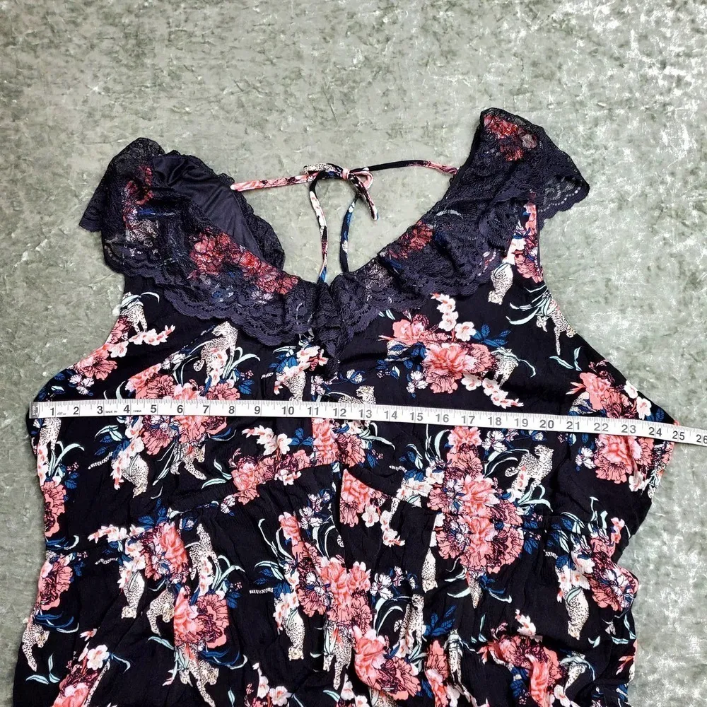 Torrid Maxi Gauze Smocked Waist Lace  Dress Size 5X - Image 3