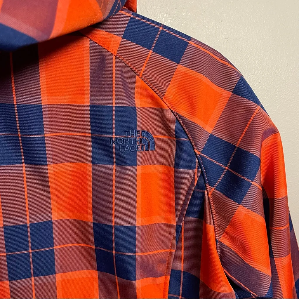 The North Face Morgan Plaid Softshell Jacket blue/orange medium - Image 5