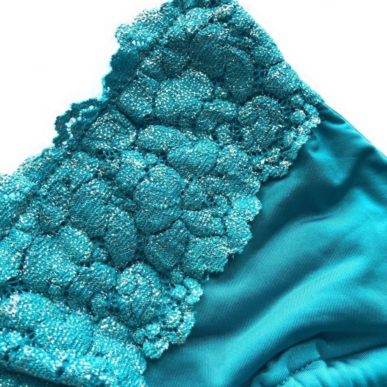 Beach Bunny Tri Bikini Top With Metallic‎ Lace - Image 2