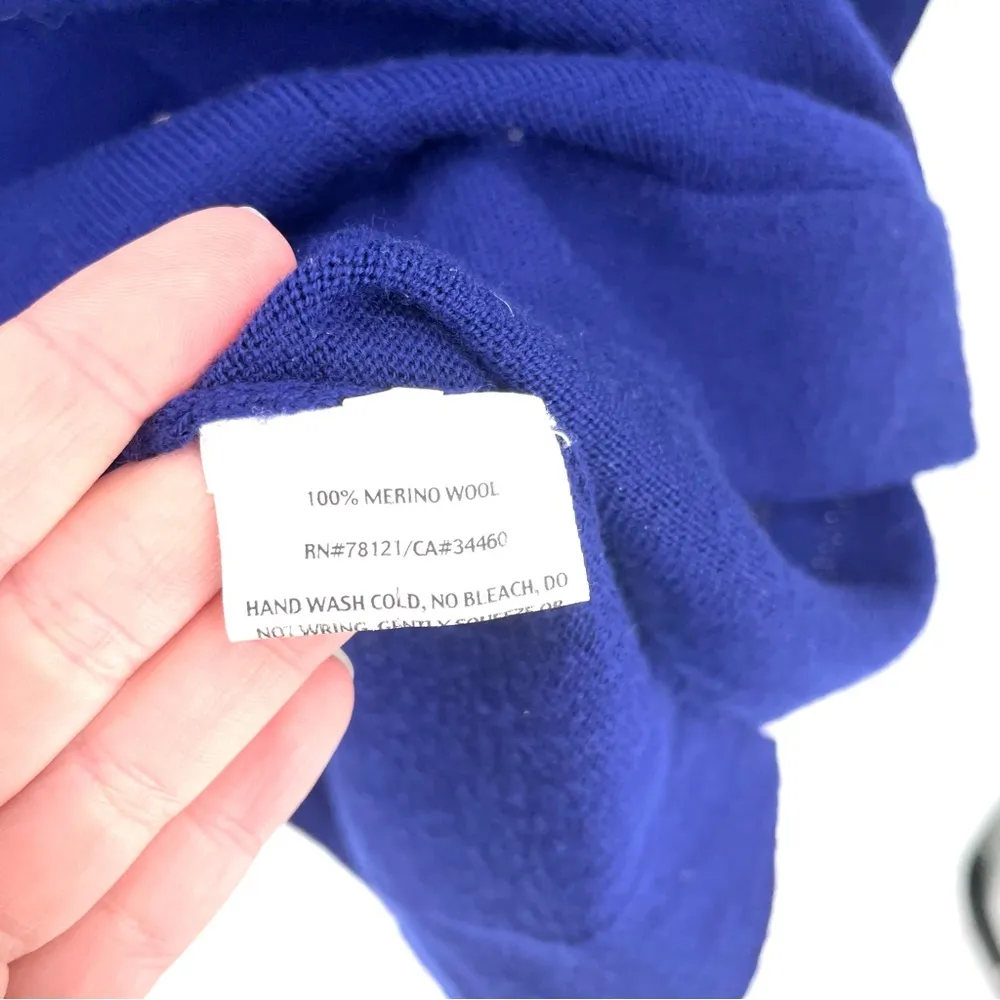 Eileen Fisher V Neck Merino Wool Boxy Sweater 3/4 Sleeve Dolman Tunic Shirt Top - Image 6