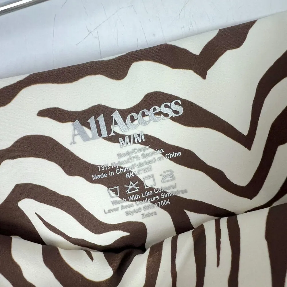 All Access  Center State Zebra-Print Compression Leggings Size Medium M EUC - Image 6