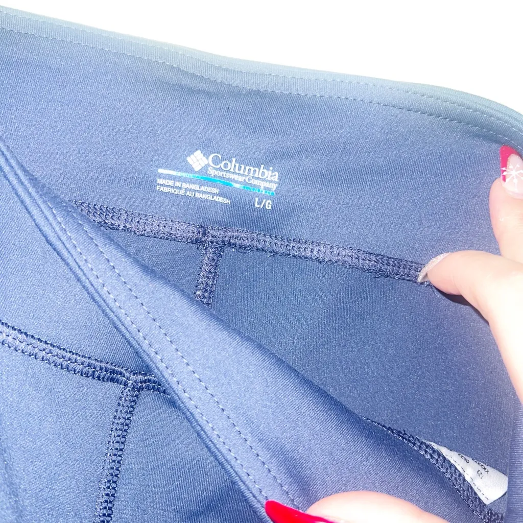 Columbia sportswear company blue one pocket active leggings Size L - Image 10