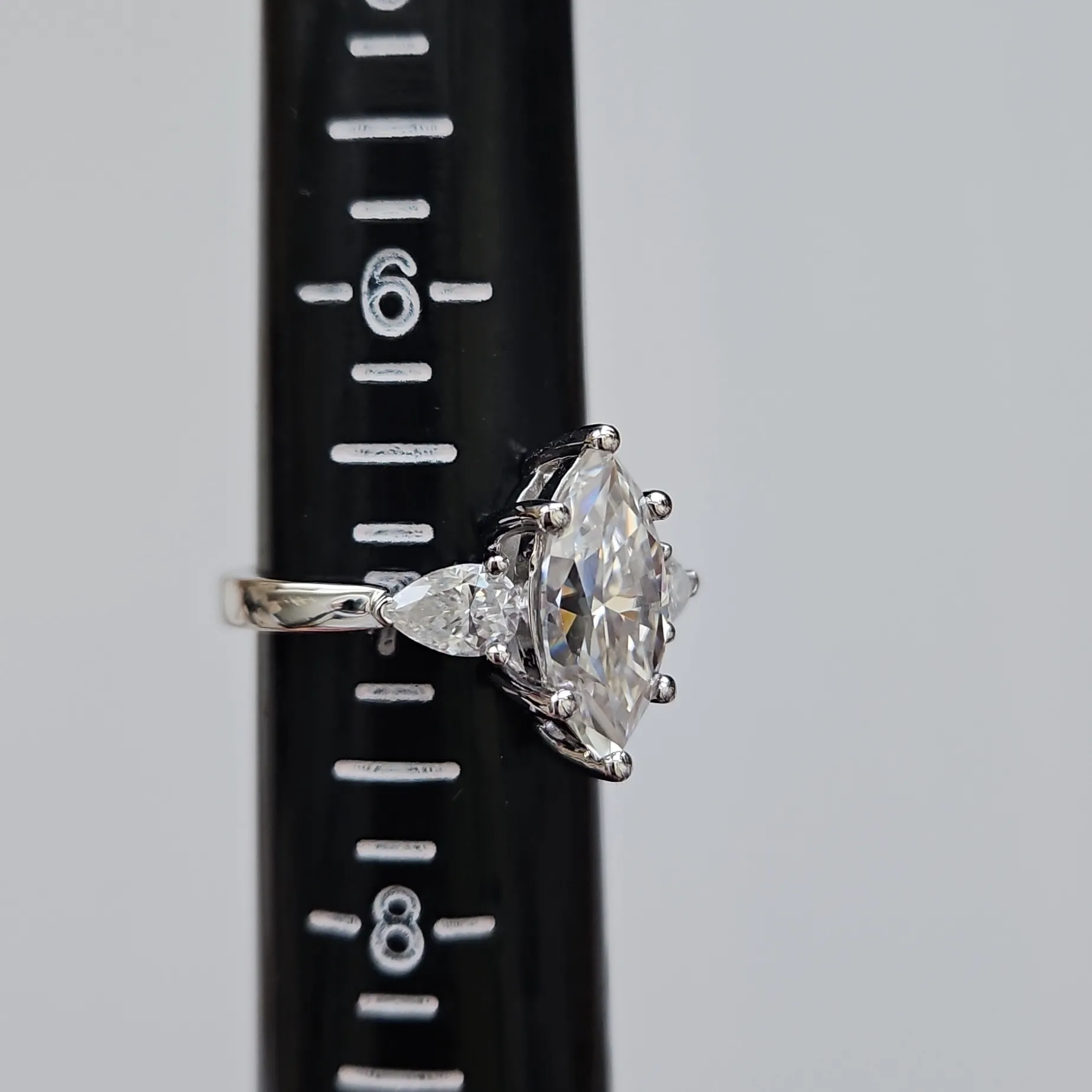 Past, Present, Future Marquise Moissanite Ring 4cttw. Size 7 - Image 11
