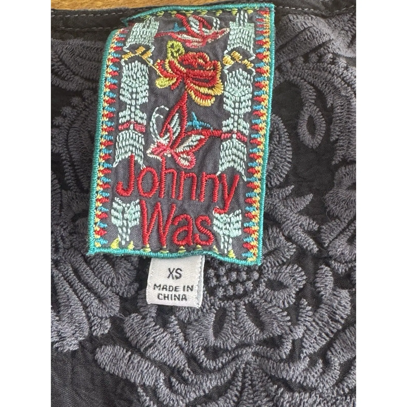 Johnny Was Womens Blouse XS Boho Bohemian  Embroidered Festival Music Concert - Image 10