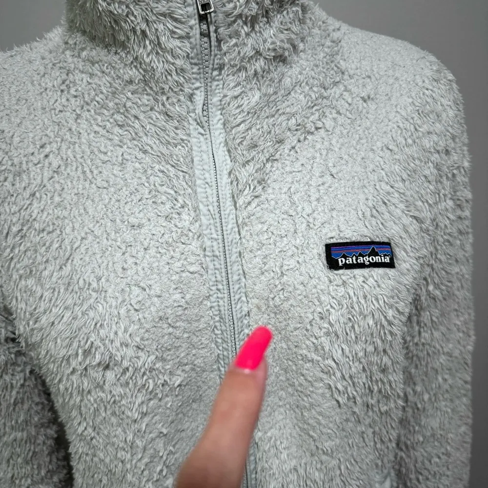 Patagonia Los Gatos Full Zip Jacket Sherpa Gray Medium Fur Fuzzy Sherpa - Image 8