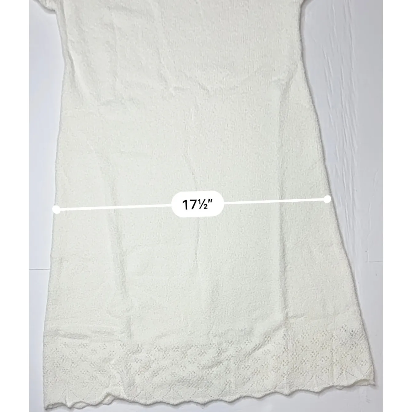 Rumored Vermont Mini Dress White MEDIUM Sweater Soft Girl‎ Bohemian NWT - Image 6