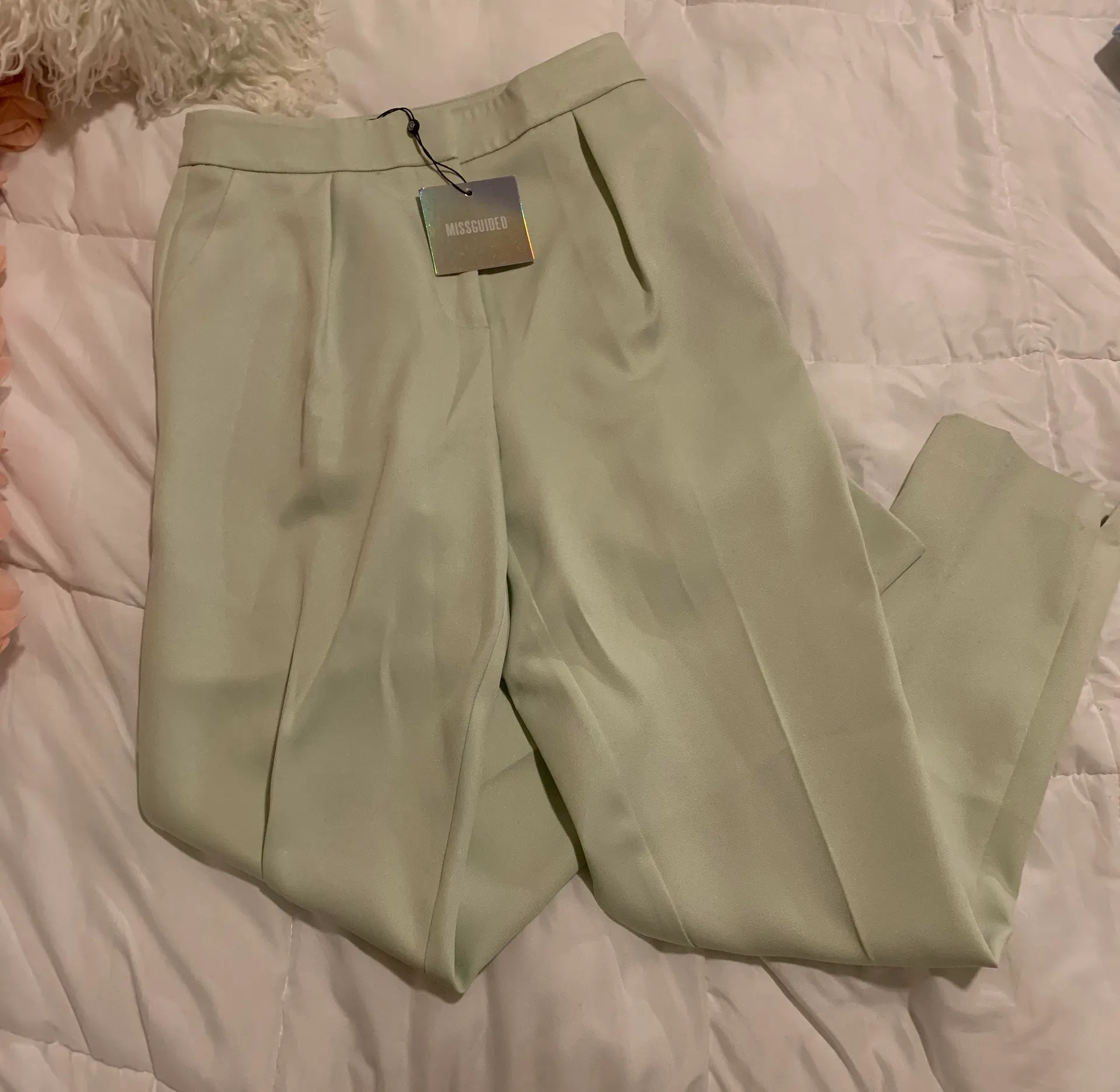 Missguided Mint Cigarette Pants - Image 3