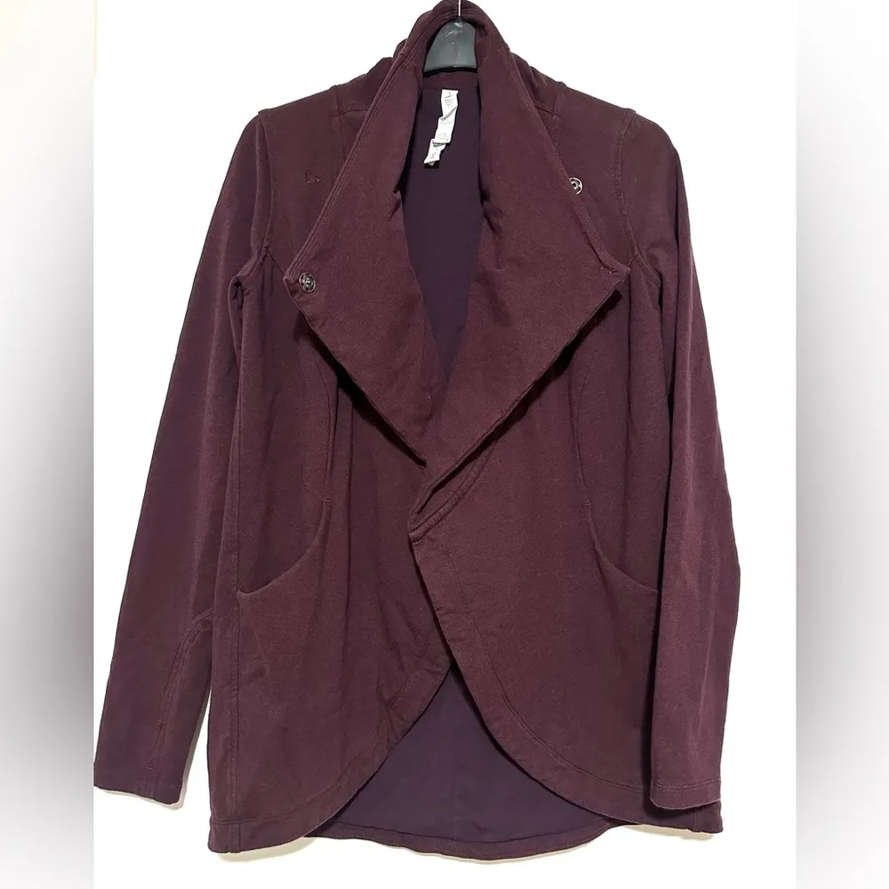 Lululemon  That’s A Wrap Jacket Heathered Bordeaux Drana 6 - Image 4