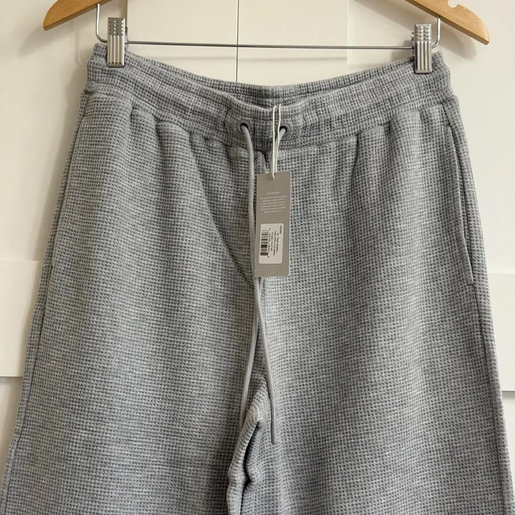 Negative Underwear Waffle Knit Track Pant in Heather Grey, Size Medium - Image 8