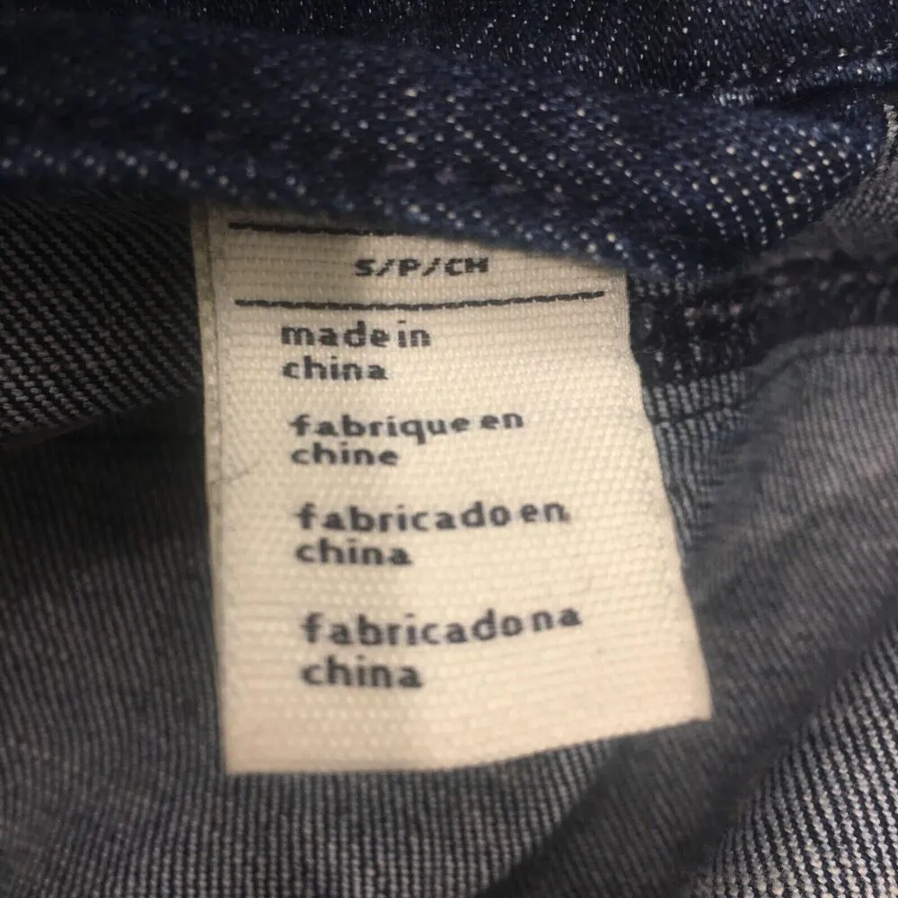 LEVIS Dark Wash Blue Denim Jean Fitted Red Tab Classic Jacket Women's Size Small - Image 3