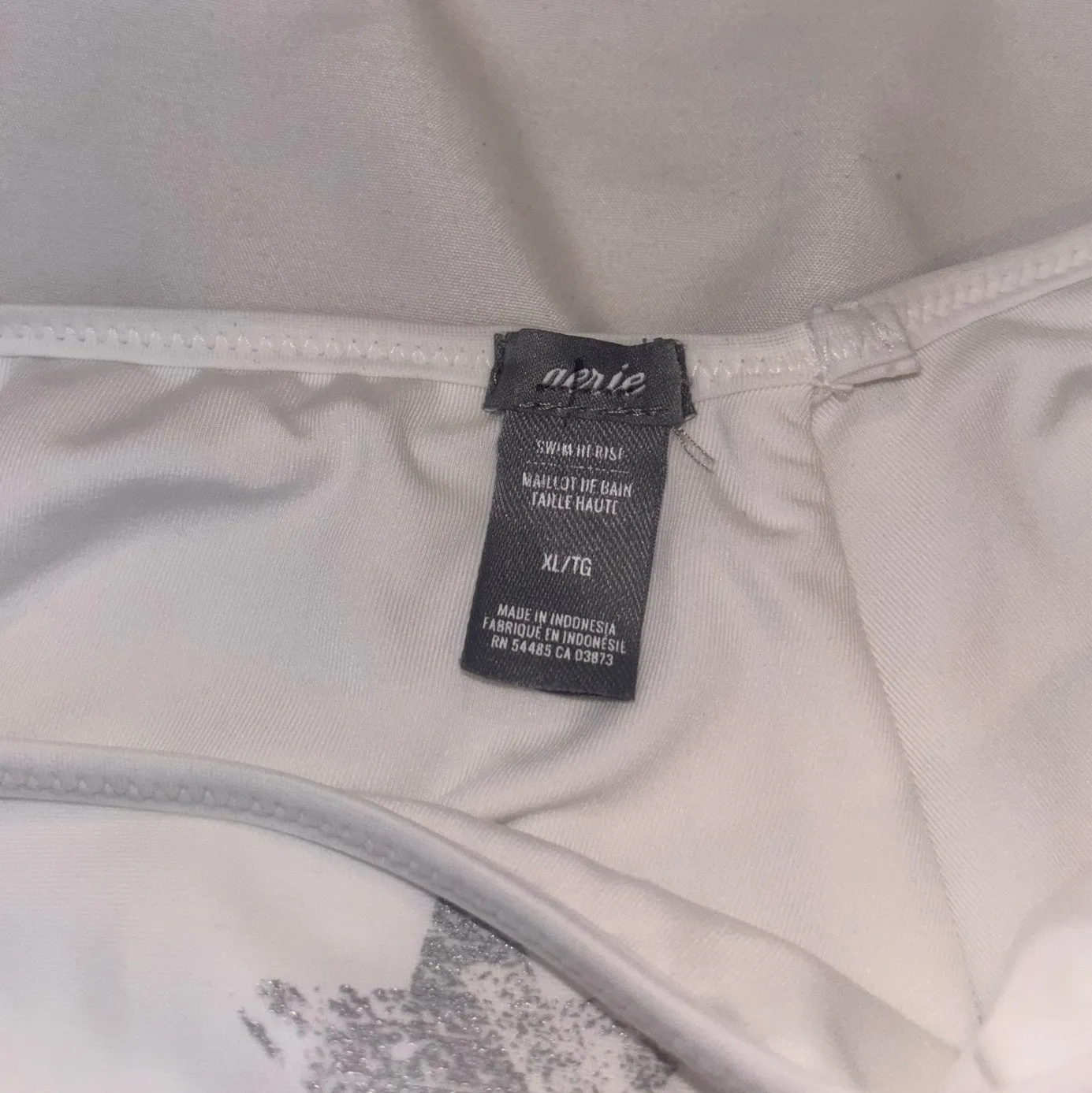 White and Silver Star Aerie Swimsuit Bottoms - Image 3