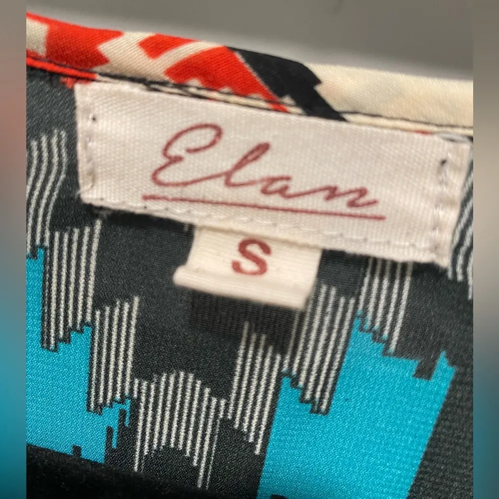 Navy Blue Multicolored Aztec Tribal Patterned Romper Swimsuit Cover-Up - S - Image 10