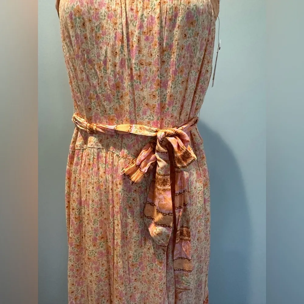 Billabong Wish For You Flowy tiered Dress Color Pink Dream size M/10 - Image 5