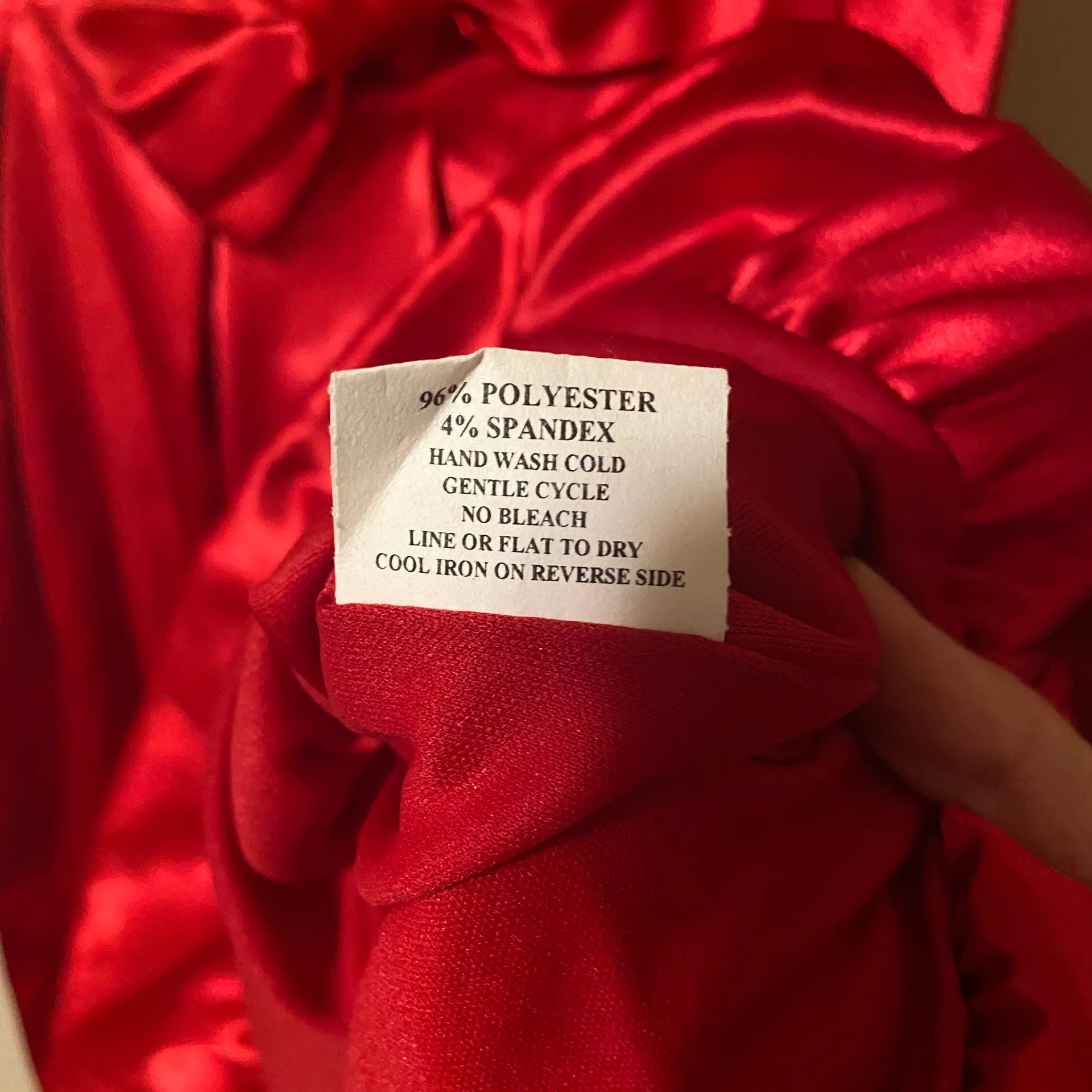 red satin strapless dress size small - Image 6