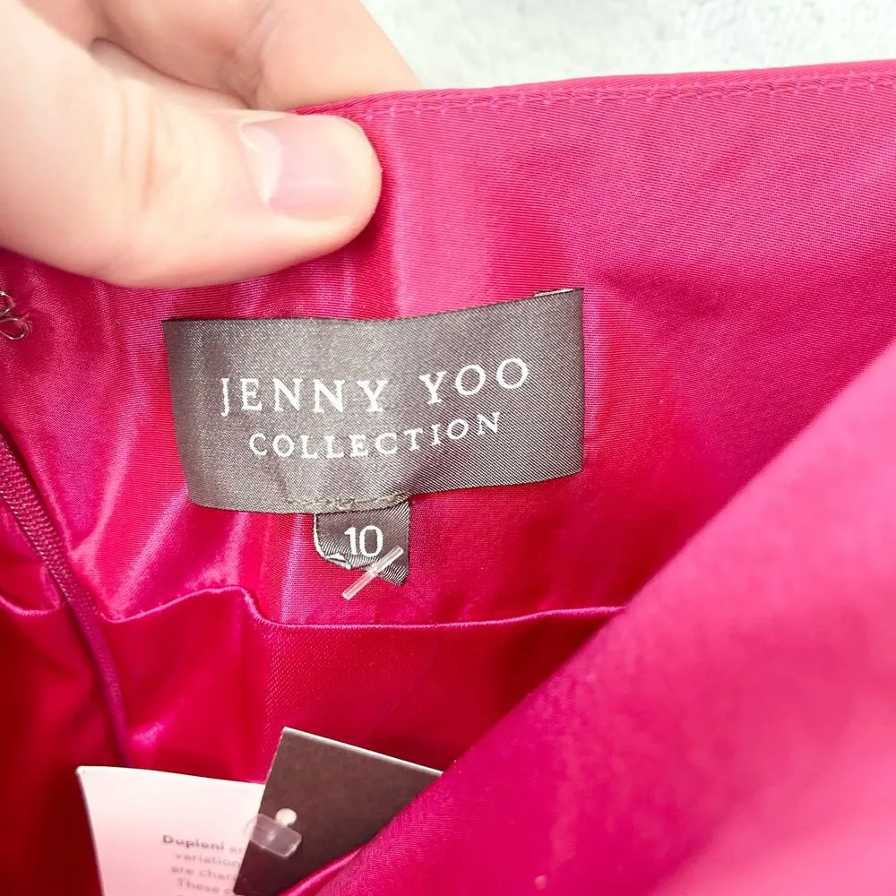 Jenny Yoo Size 10 Bridesmaid Prom Mini Dress Evening Strapless Pink NWT - Image 2