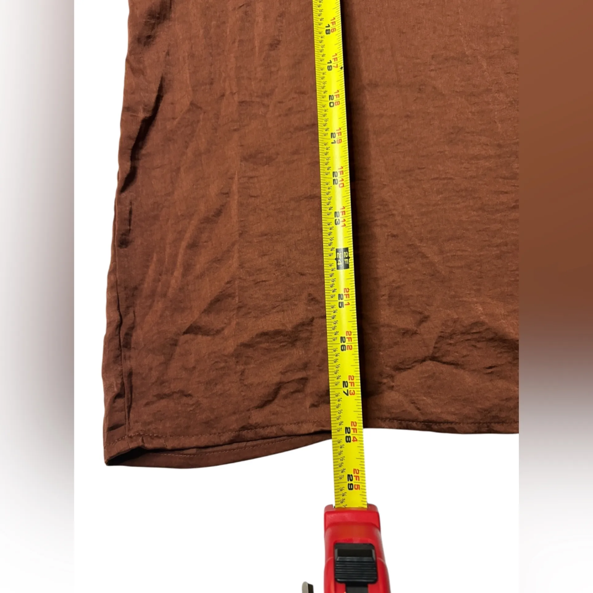 Y2K Cozy Chocolate Brown Whimsigoth Luxe Lace Trim Spaghetti Strap Slip Dress L - Image 8