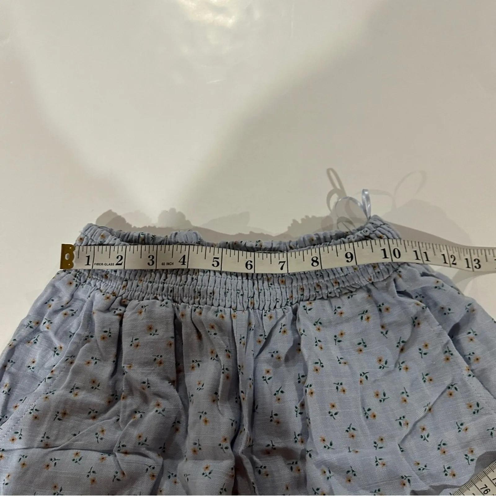 Mable Light Blue Floral‎ Print Sleeveless Crop Top and Jogger Pants Set Size S - Image 11