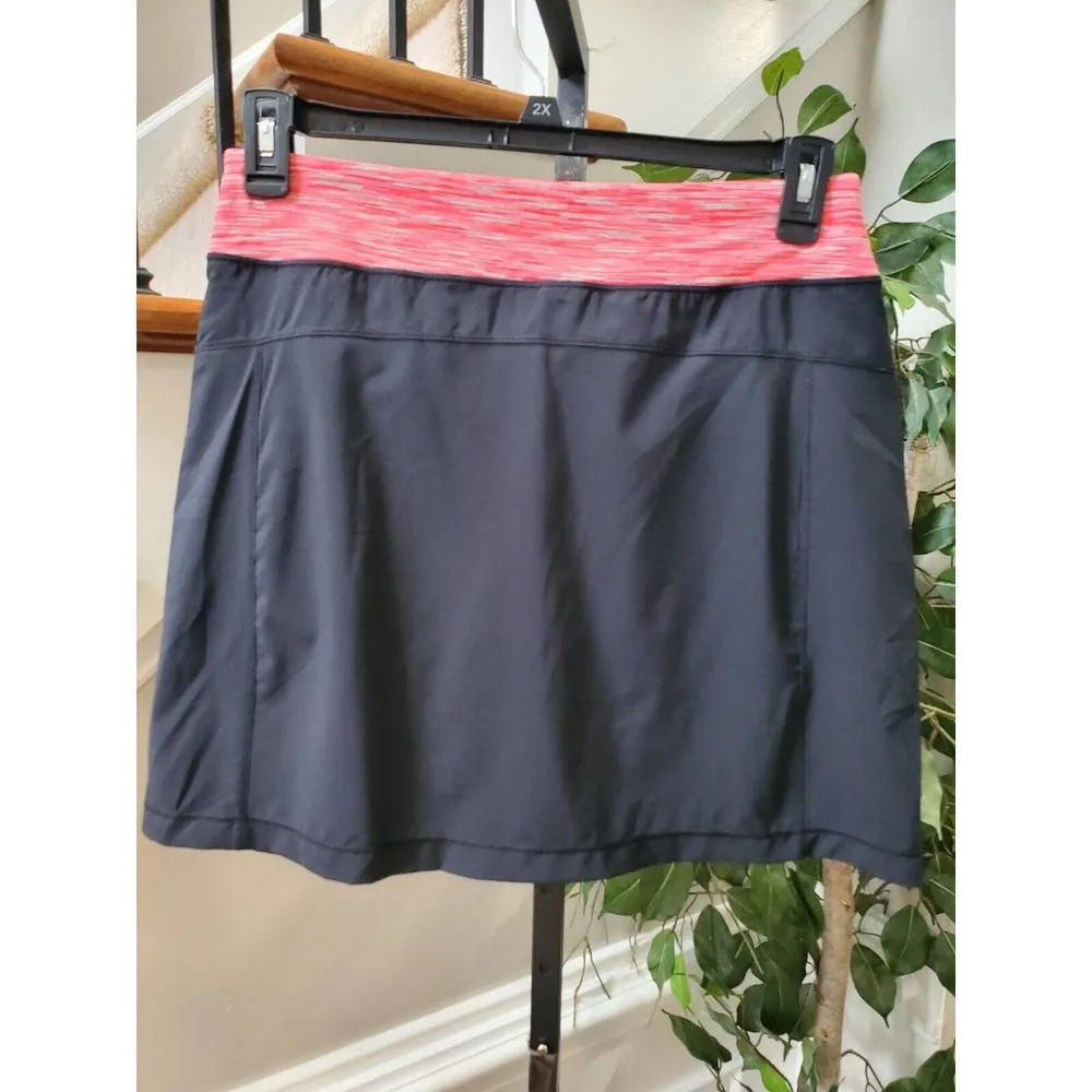 Tuff Athletics Women's Solid Black Cotton Pull On Mid Rise Athletic Wear Skirt M - Image 6