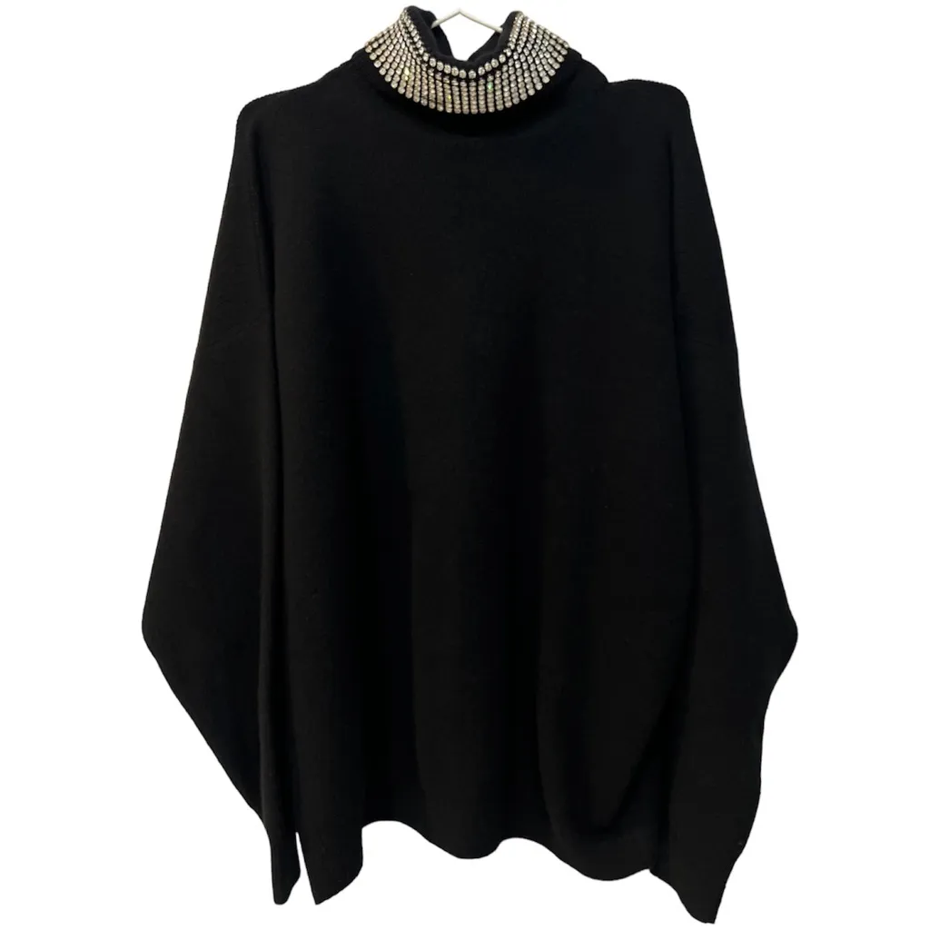 Alexander Wang Crystal Turtleneck Turtleneck Pullover Sweater Black - Image 13