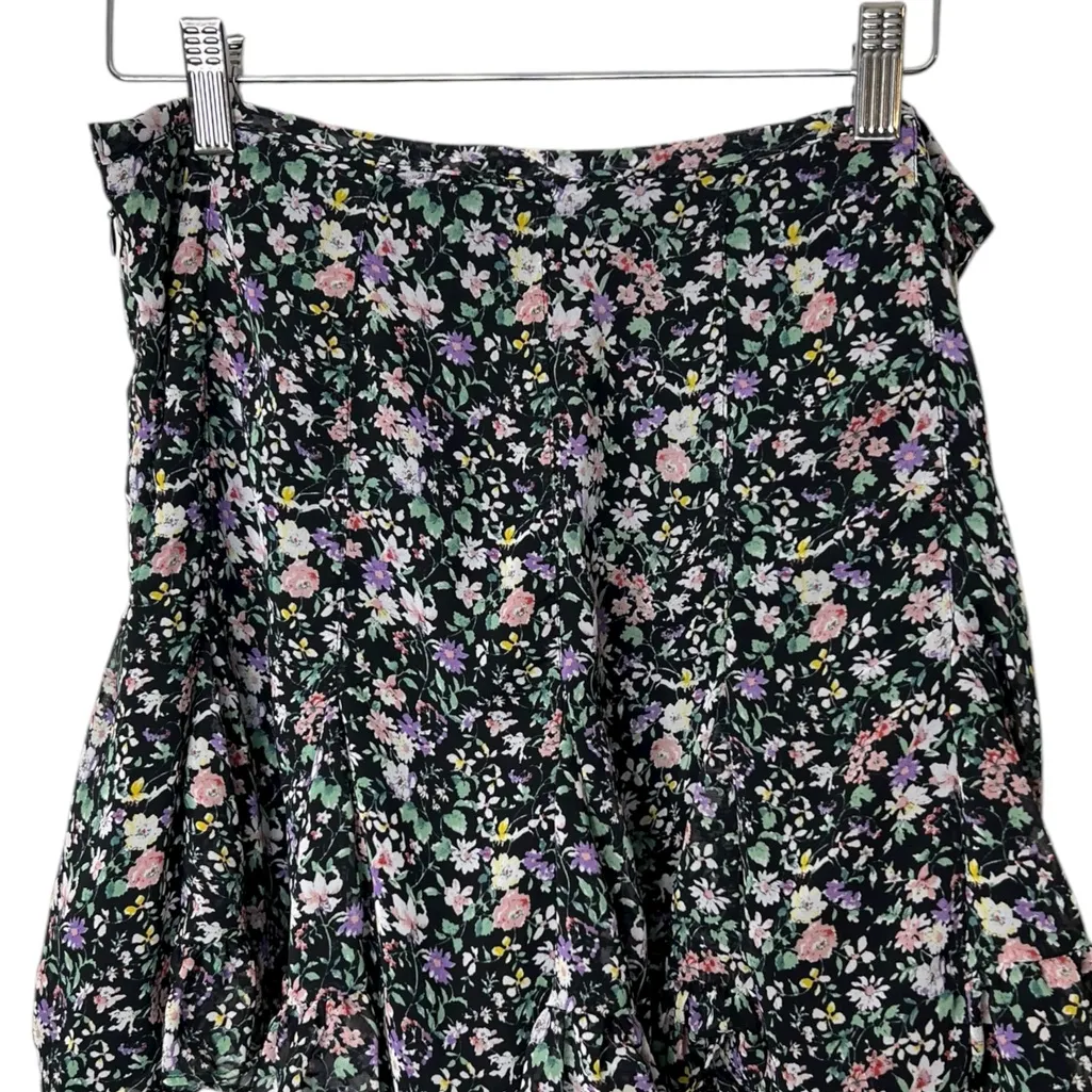 Etiquette Floral Flouncy Skort Women’s Medium Black - Image 2