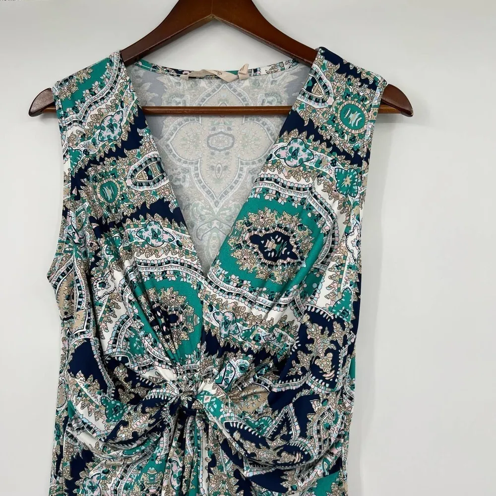 SOFT SURROUNDINGS $148 Medici Paisley Knotted Maxi Tank Dress Size medium - Image 11