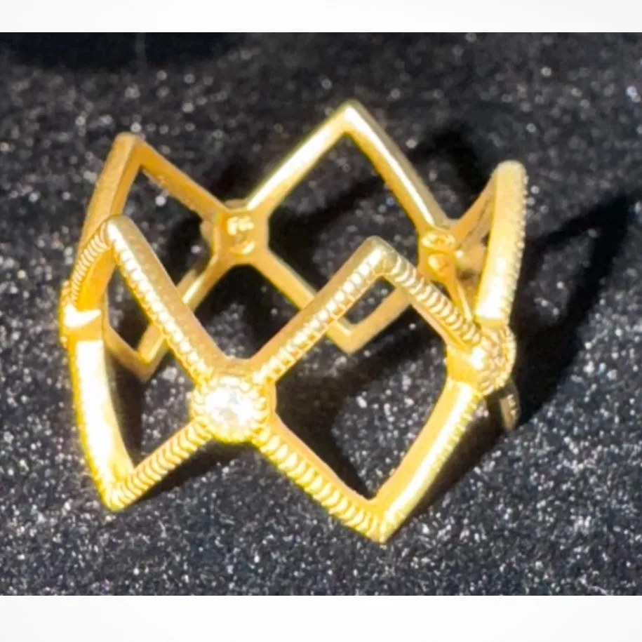 Frieda Rothman Gold Geometric Ring - Image 3