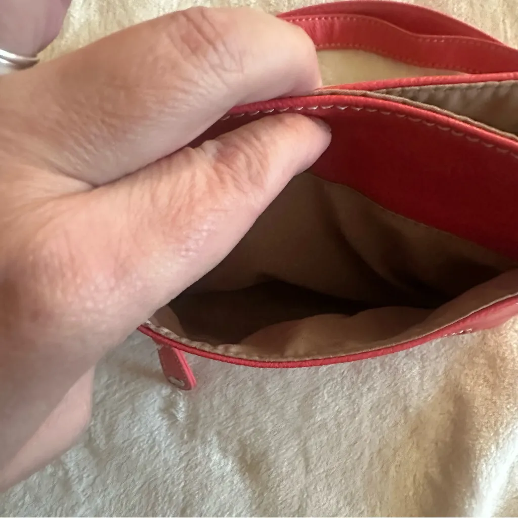 Nine West Crossbody Bag Tangerine Faux Leather - Image 6