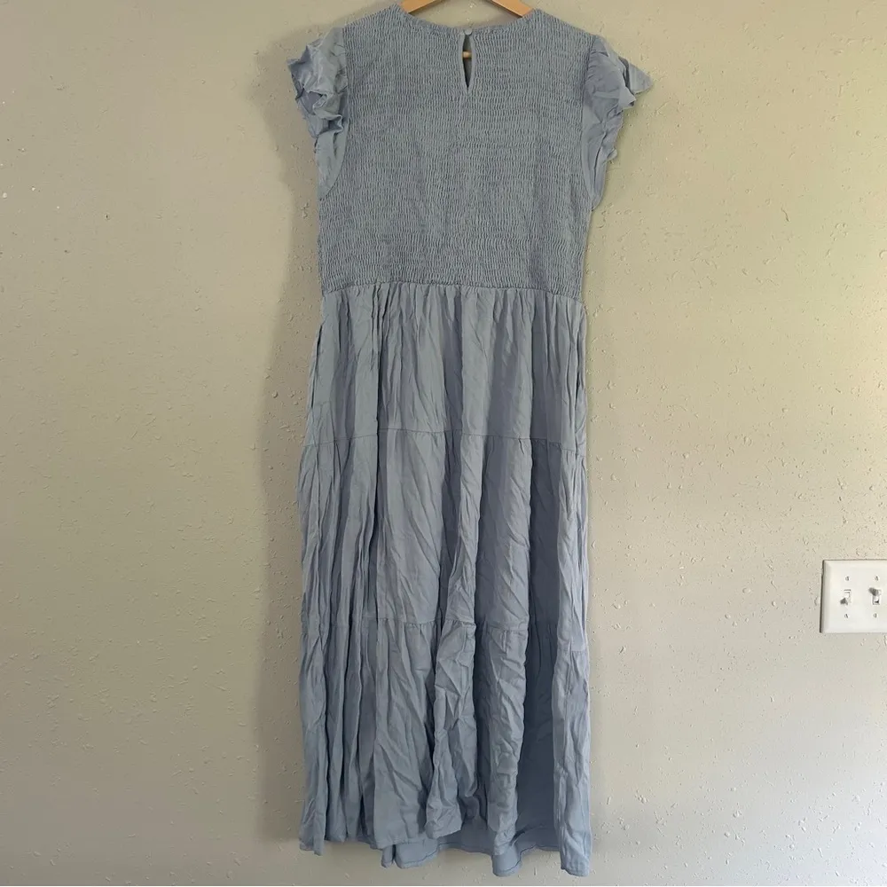 NWT Zesica Light Blue Midi Dress Stretch Comfy Casual Formal Summer Pastel XXL - Image 6