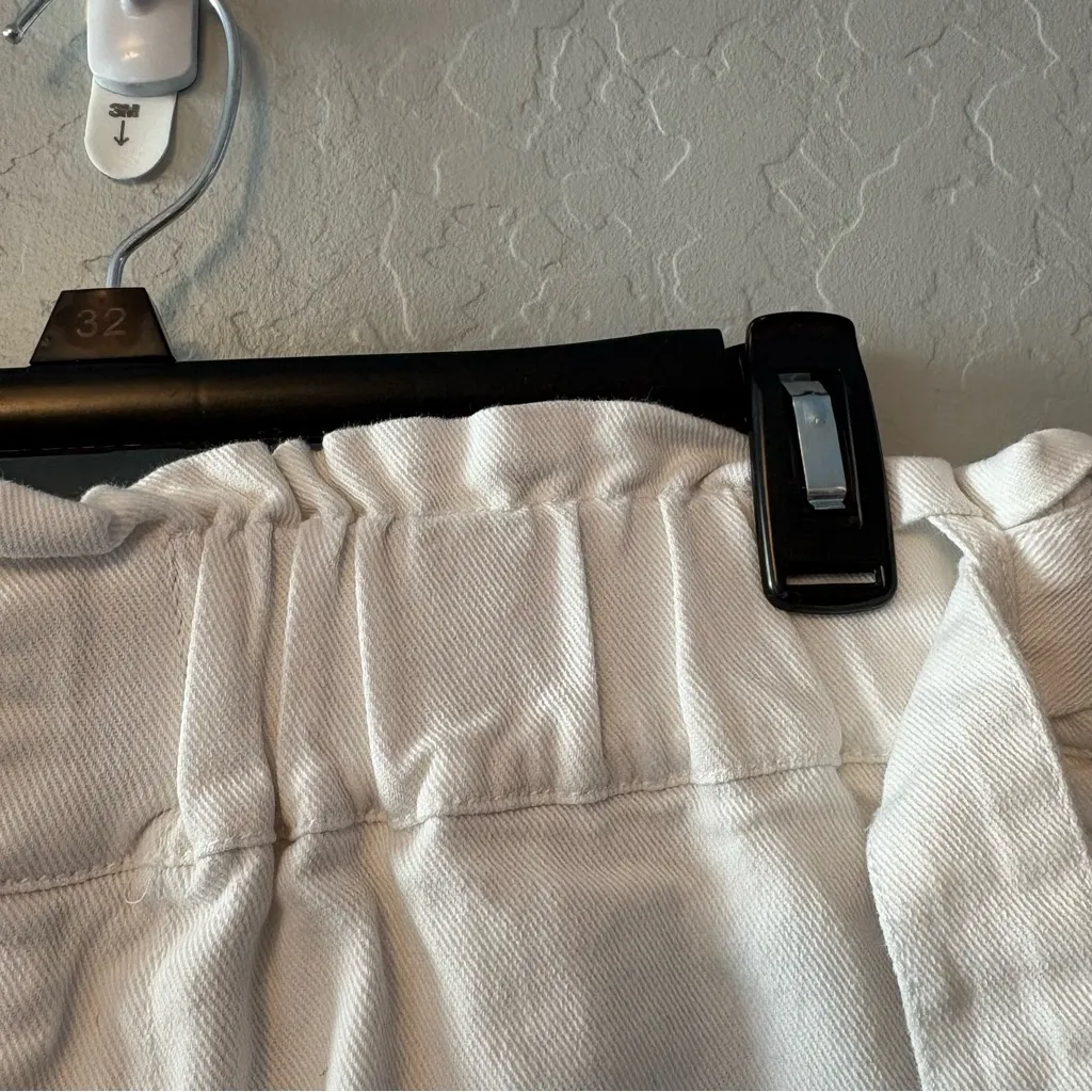 Draper James white paperbag ruffle waist high waisted shorts size XL - Image 6