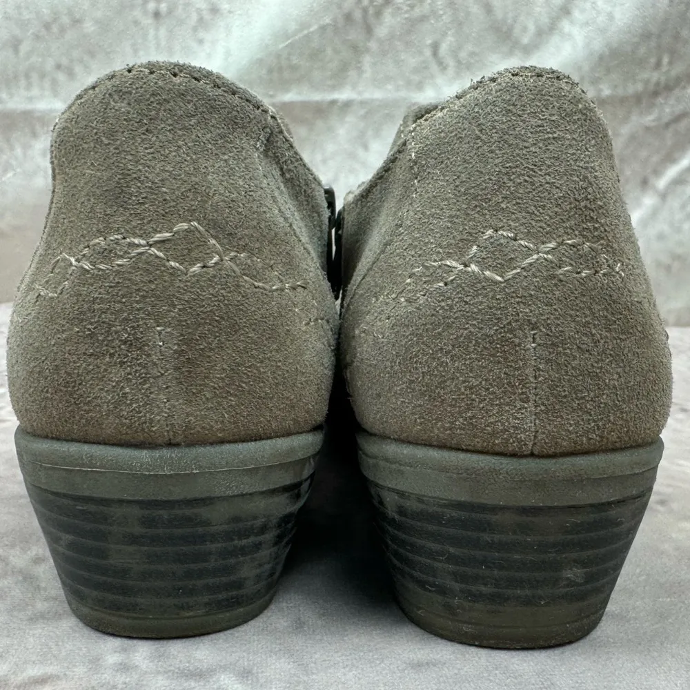 Earth Origins women’s zip up taupe suede booties size 7.5 - Image 6