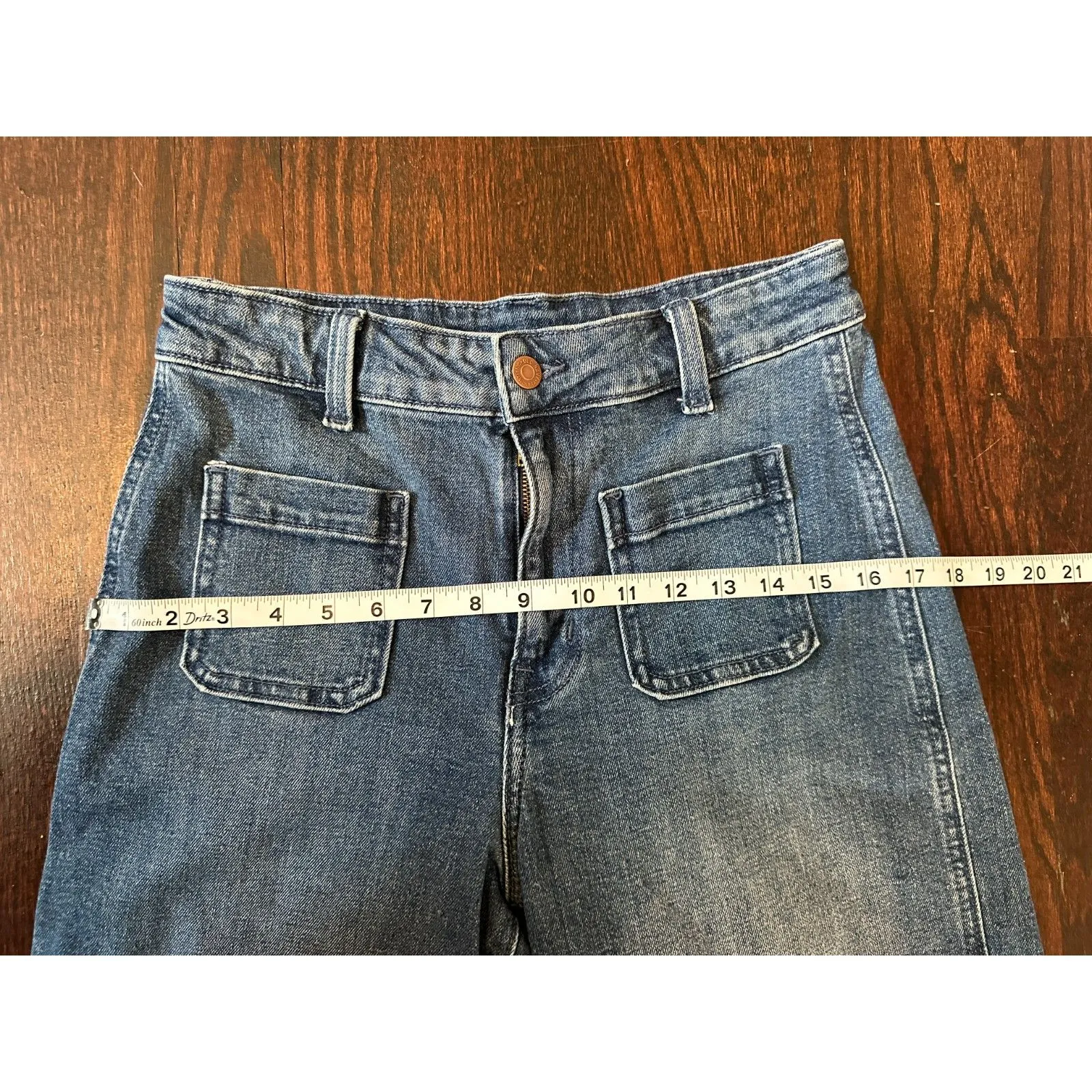 Old Navy Extra High Rise Wide Leg Jeans Size 4 - Image 7