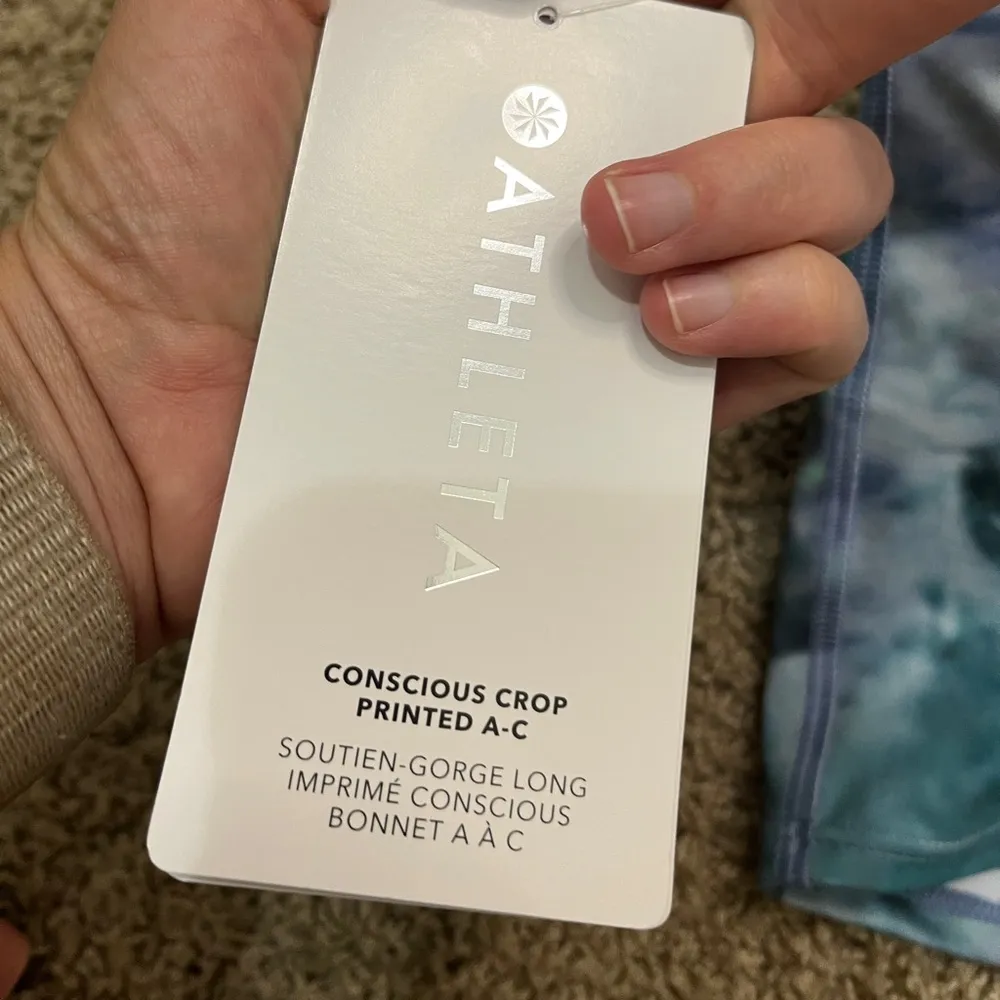 Athleta NWT Conscious Crop Printed A-C, Sz S - Image 9