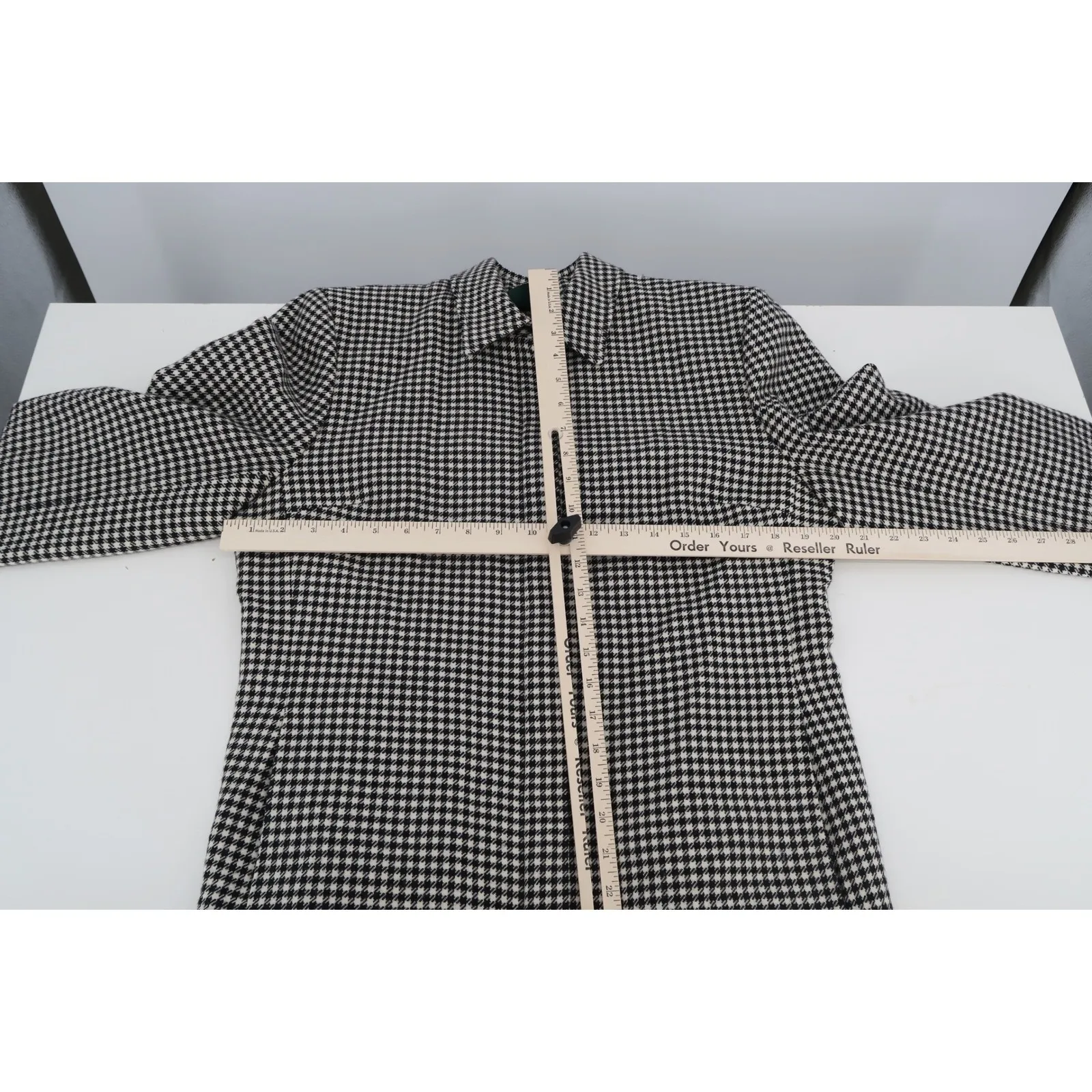 Lauren Ralph Lauren Houndstooth Wool Blend Blazer Jacket Women's Classic - Image 8