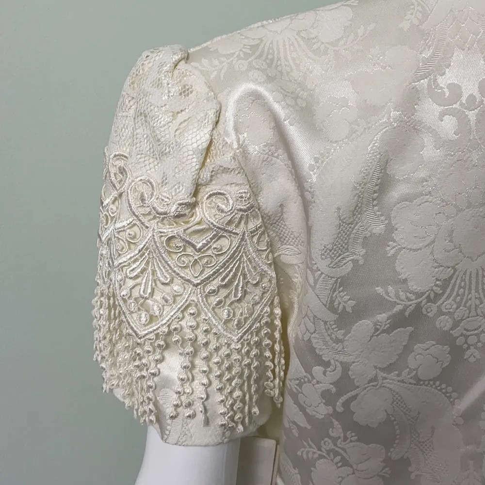 VINTAGE SCOTT MCCLINTOCK CREAM FRINGE BLAZER NEW SIZE 12 - Image 6