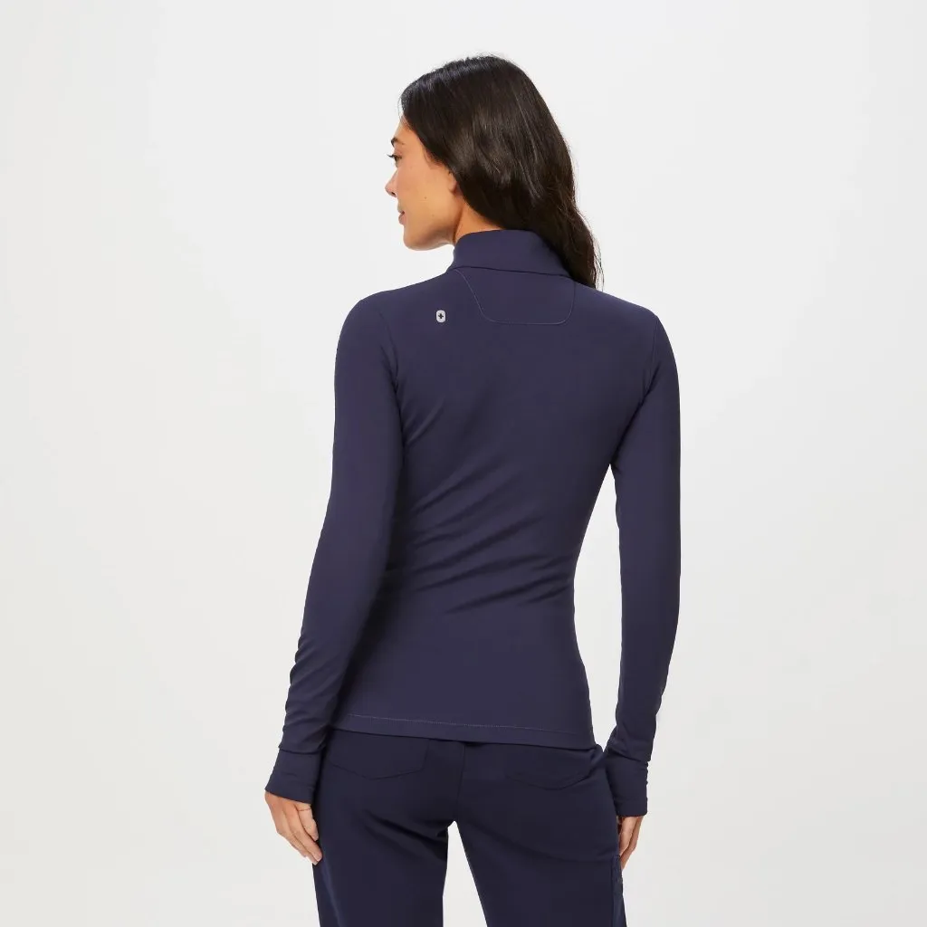 Figs On Shift Contour Knit Jacket in Navy, Size Large - Image 8