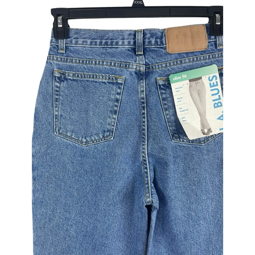 LA Blues High Waisted 90s Mom Jeans Straight Leg Size 10L  Slim Fit NWT - Image 10