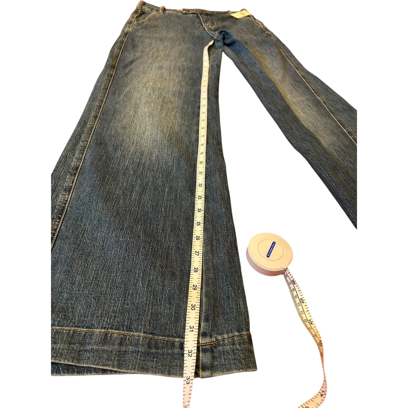 NWT PILCRO by ANTHROPOLOGIE Wide Leg High Rise Flare Denim Jeans Women's Size 25 - Image 5