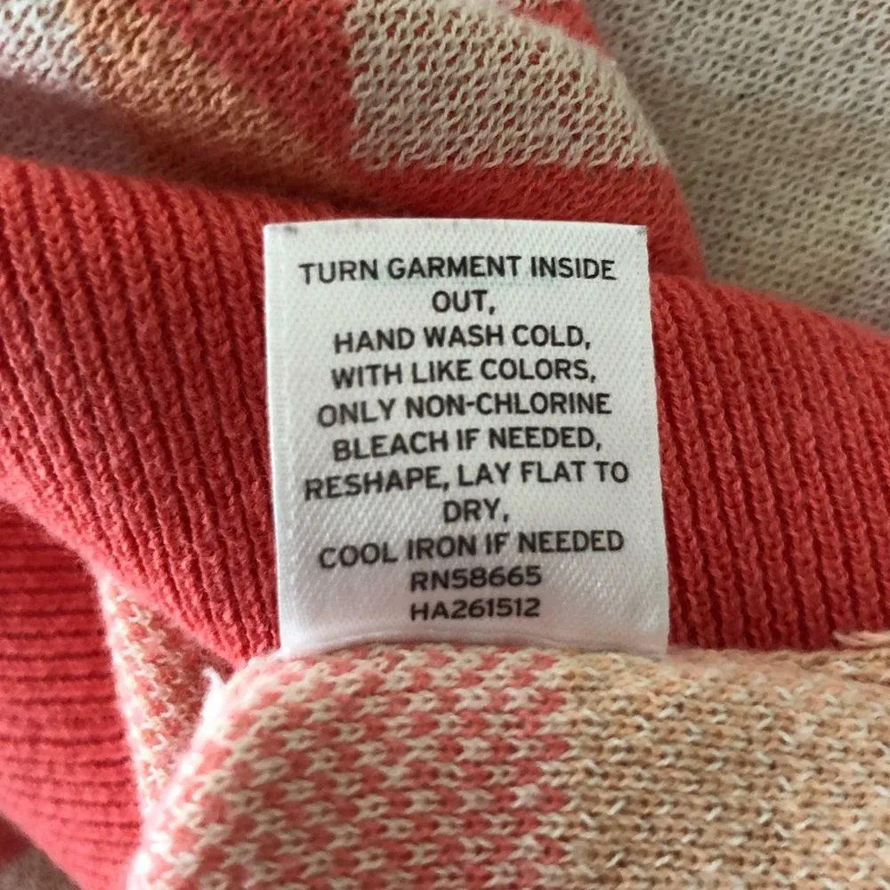 Halogen Cardigan Pink Coral Tan Geometric Print Button Cardigan - Image 11