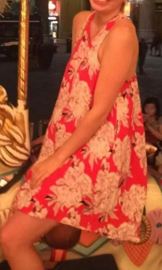 Red Floral Racerback Dress - Image 2