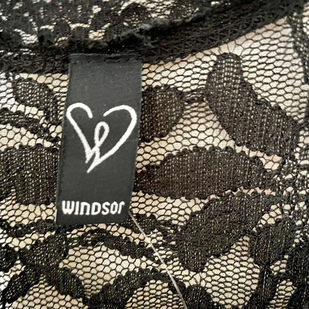 Windsor black fitted lace dress - Image 5