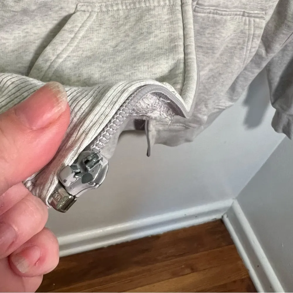 TNA Aritzia Full Zip Hoodie Light Heather Gray 1 S - Image 12