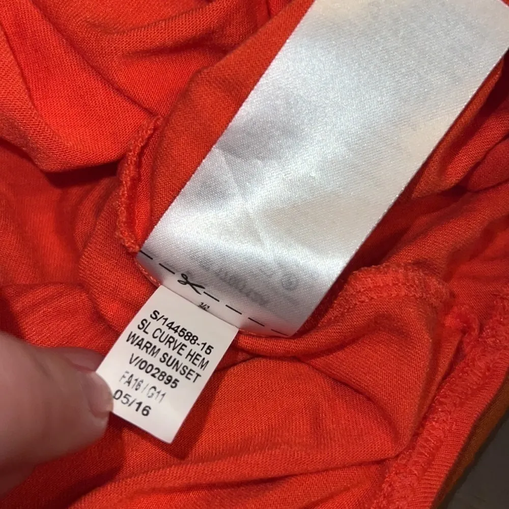 5/$25 Old Navy Curved Hem Tank Top in‎ Warm Sunset (Orange) Size XL - Image 6