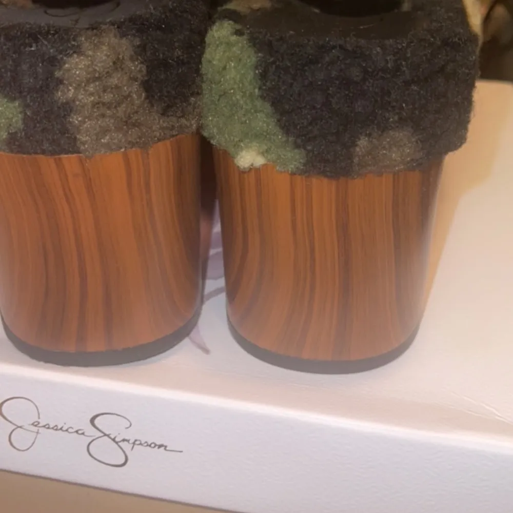 Jessica Simpson Camo Teddy Bear Wedges - Image 6