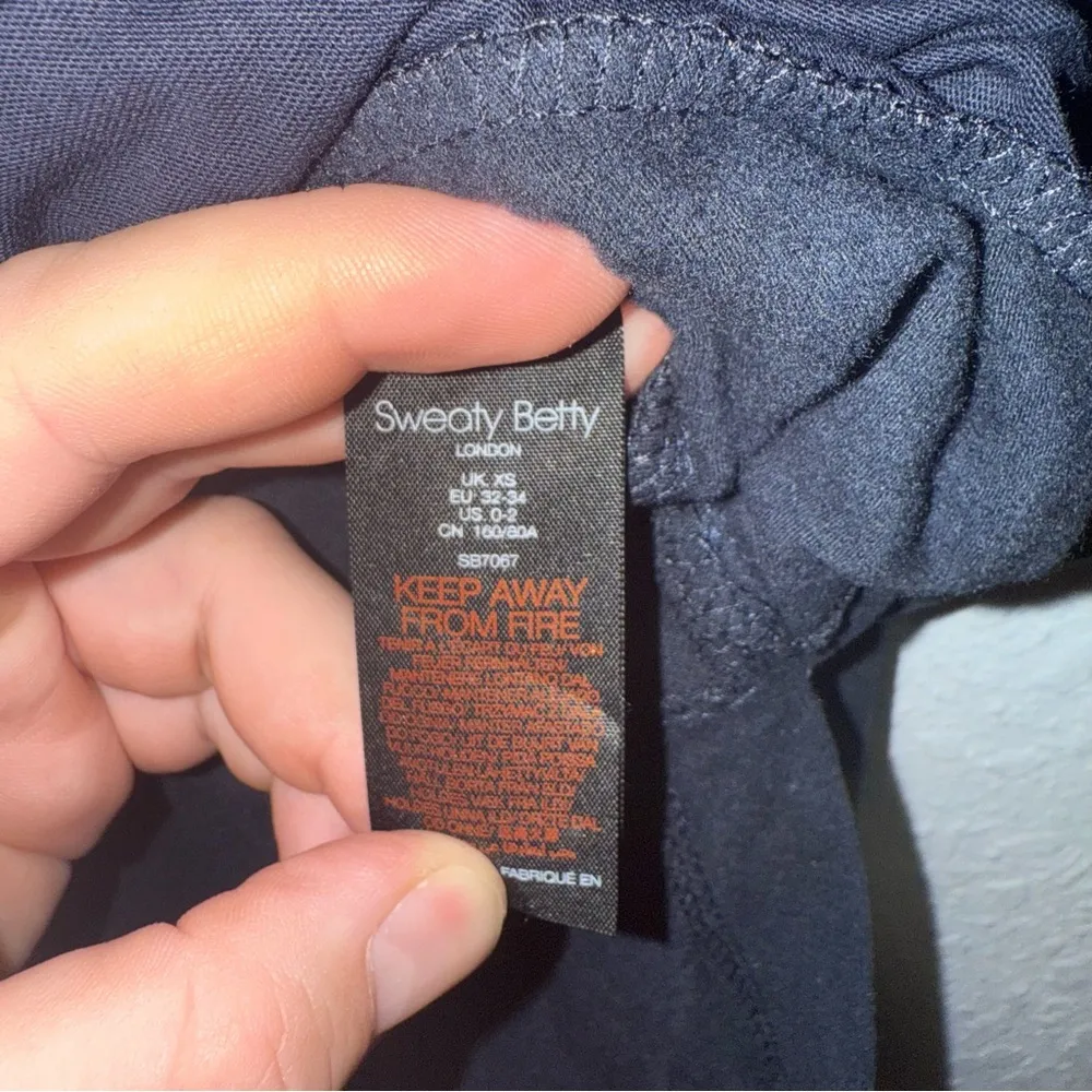 Sweaty Betty Enlighten Luxe Fleece Half Zip Hoodie Navy Size XS - Image 7